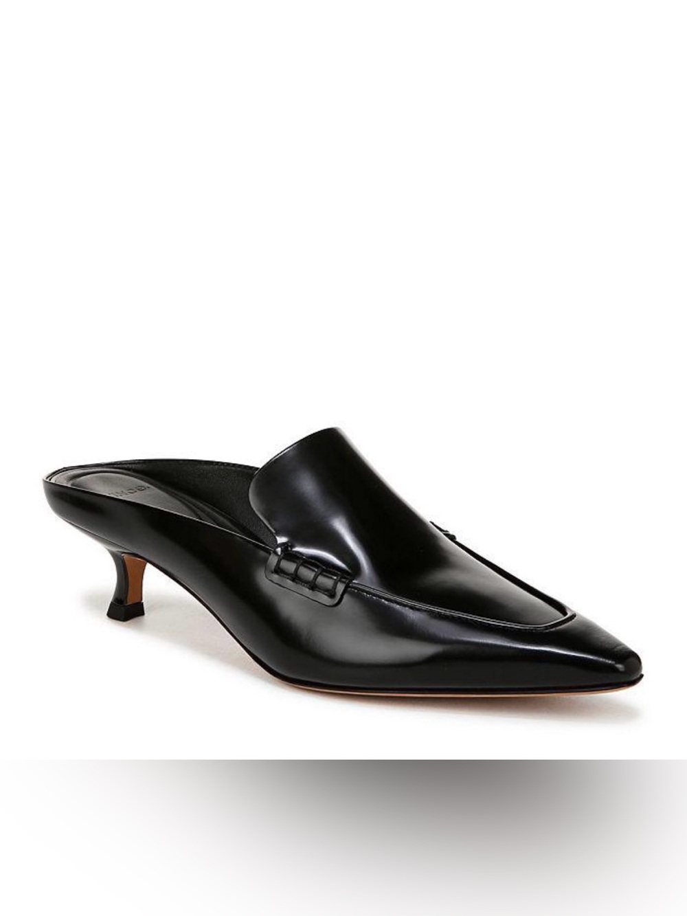 Vince Samy Pointed Toe Kitten Heel
Loafer Mule In Ganache EUC Size40 / US9 Black - Picture 10 of 12